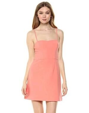 French Connection Whisper Light Sweet Heart Dress size 12 in Coral